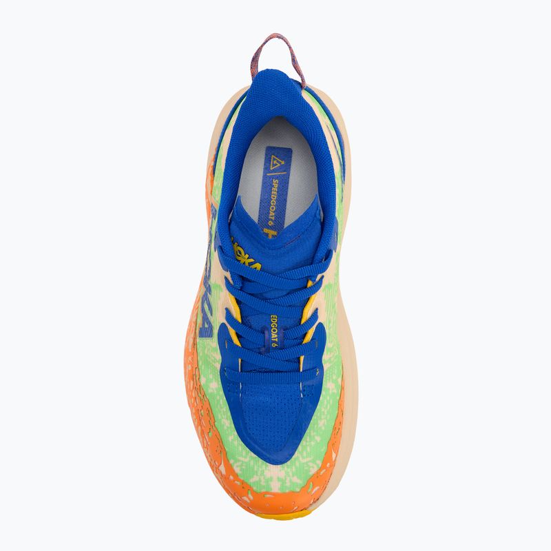 Scarpe da corsa HOKA Speedgoat 6 ultramarine/electric lime per bambini 5