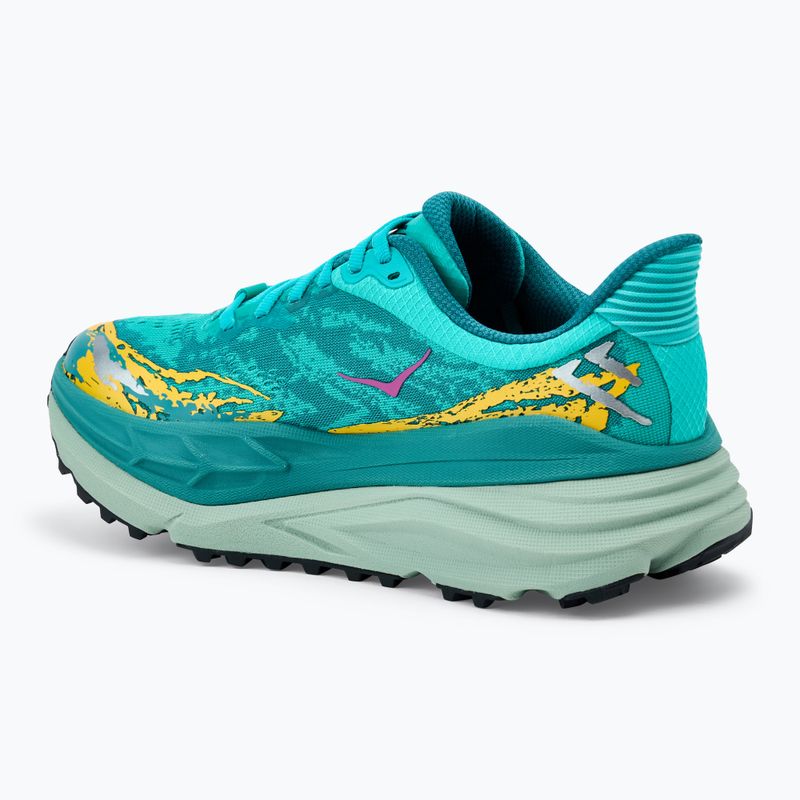 Scarpe da corsa da donna HOKA Stinson 7 electirc aqua/oceanic 3