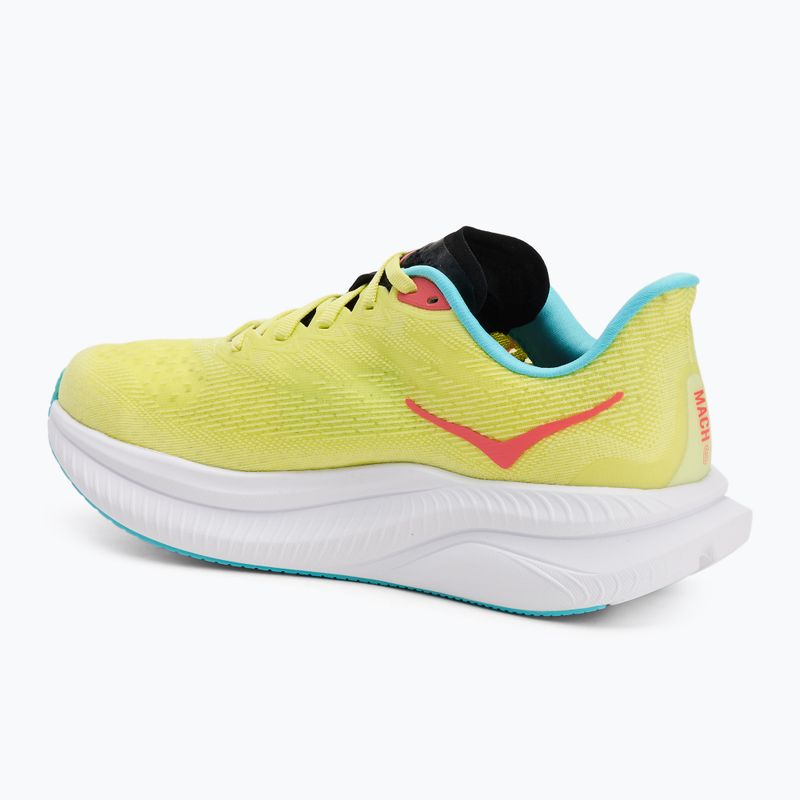 Scarpe da corsa da uomo HOKA Mach 6 blu yuzu/cielo 3