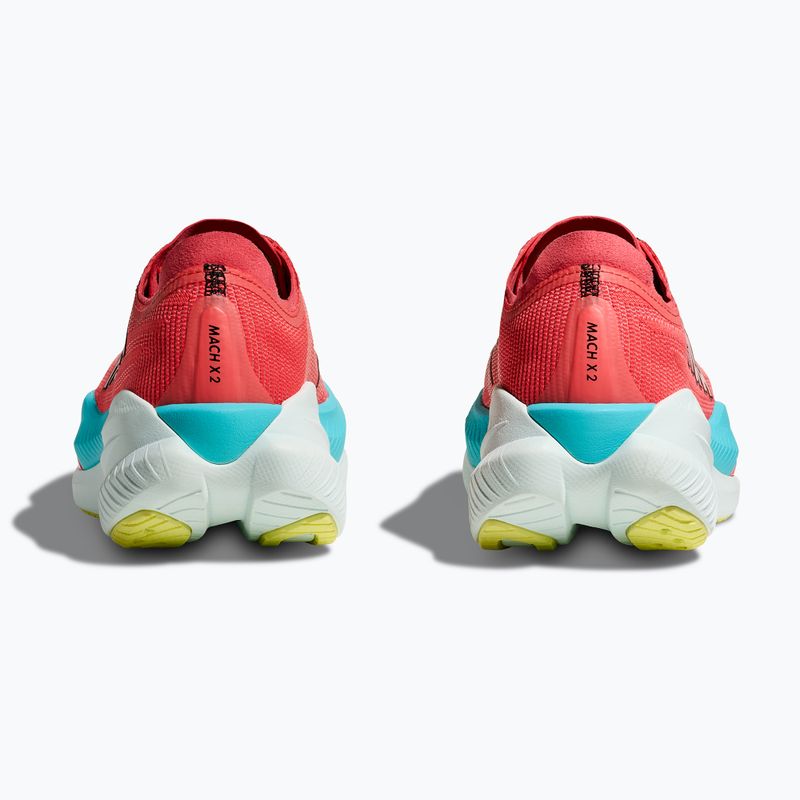 Scarpe da corsa da donna HOKA Mach X 2 pompelmo/corallo elettrico 9