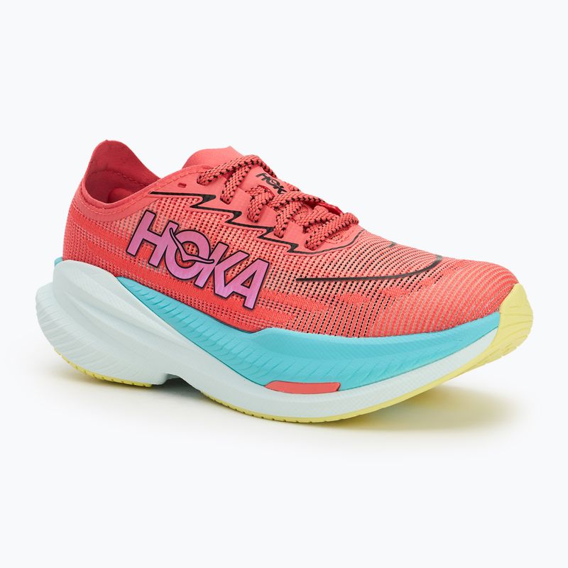 Scarpe da corsa da donna HOKA Mach X 2 pompelmo/corallo elettrico