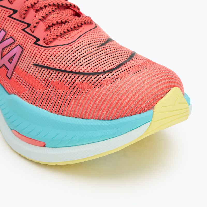 Scarpe da corsa da donna HOKA Mach X 2 pompelmo/corallo elettrico 8