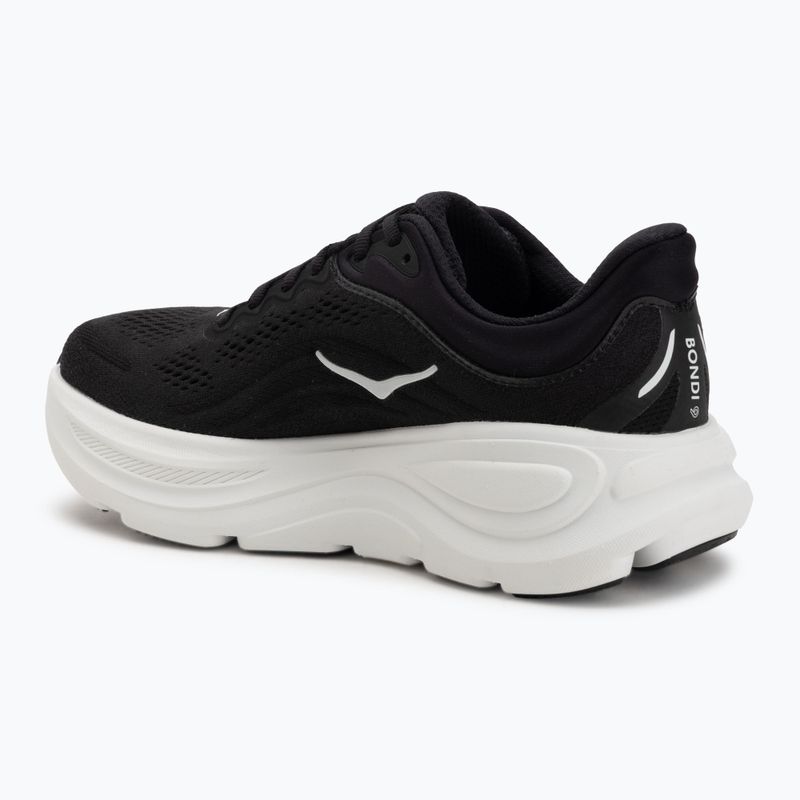 Scarpe da corsa da donna HOKA Bondi 9 Wide nero/bianco 3