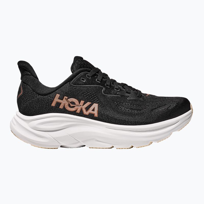 Scarpe da corsa da donna HOKA Clifton 10 nero/oro rosa 8