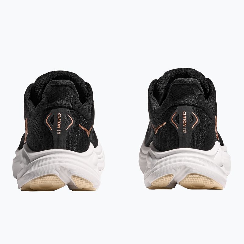Scarpe da corsa da donna HOKA Clifton 10 nero/oro rosa 10