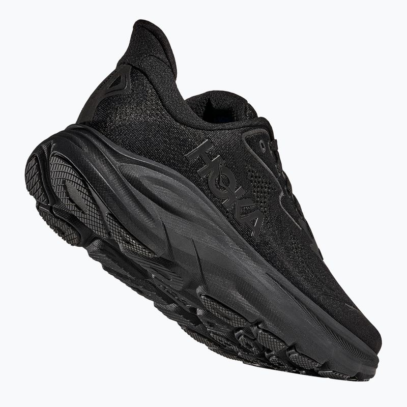 Scarpe da corsa da uomo HOKA Clifton 10 Wide nero/nero 4