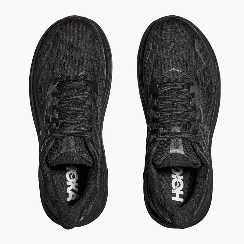 Scarpe da corsa da uomo HOKA Clifton 10 Wide nero/nero 6
