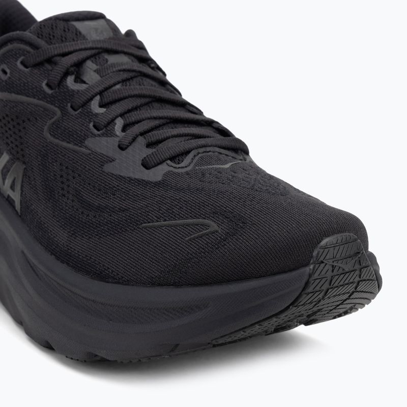 Scarpe da corsa da uomo HOKA Clifton 10 Wide nero/nero 7