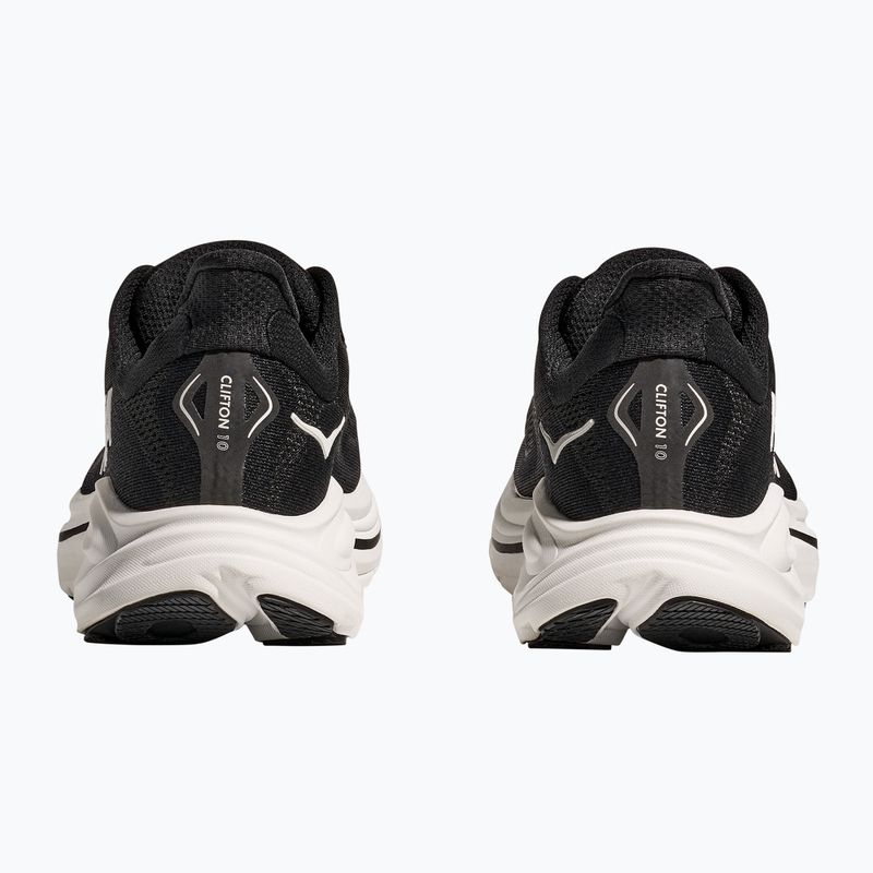 Scarpe da corsa da uomo HOKA Clifton 10 Wide nero/bianco 4
