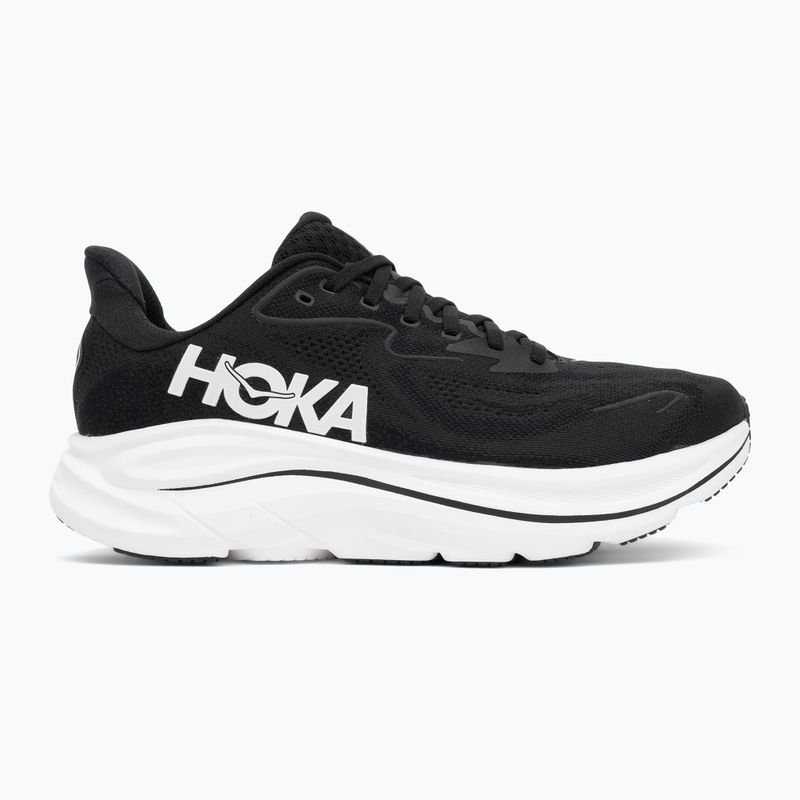 Scarpe da corsa da donna HOKA Clifton 10 Wide nero/bianco 2