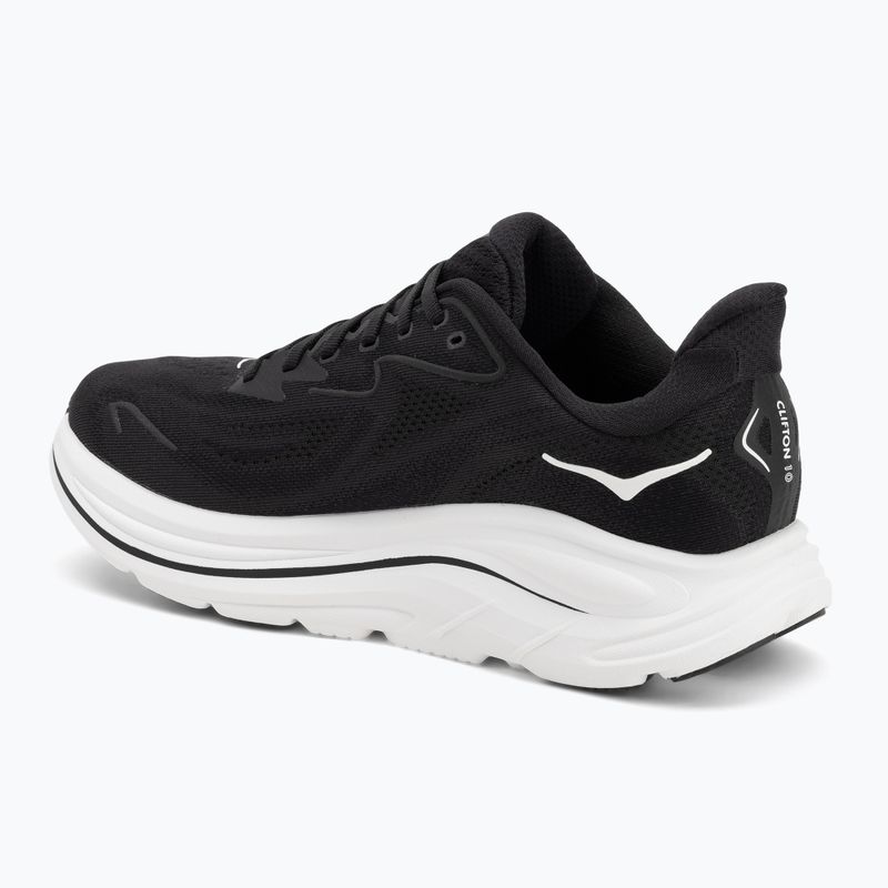Scarpe da corsa da donna HOKA Clifton 10 Wide nero/bianco 3