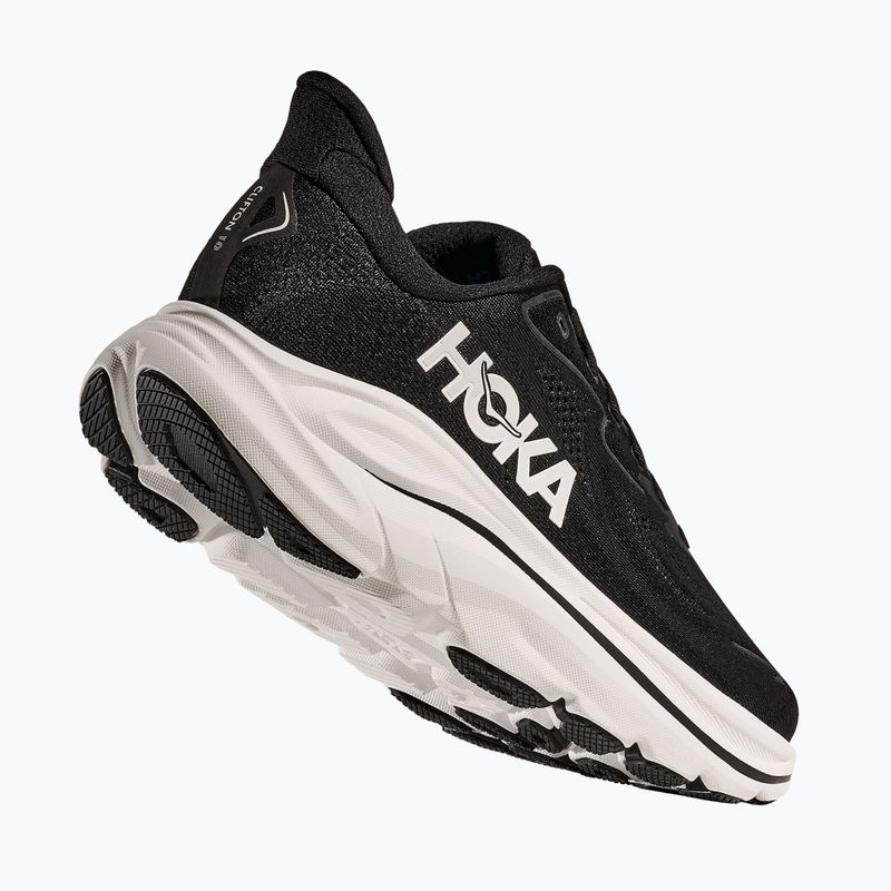 Scarpe da corsa da donna HOKA Clifton 10 Wide nero/bianco 4