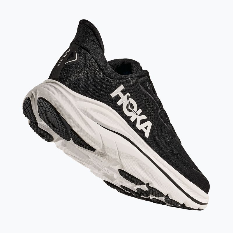 Scarpe da corsa da donna HOKA Clifton 10 Wide nero/bianco 3
