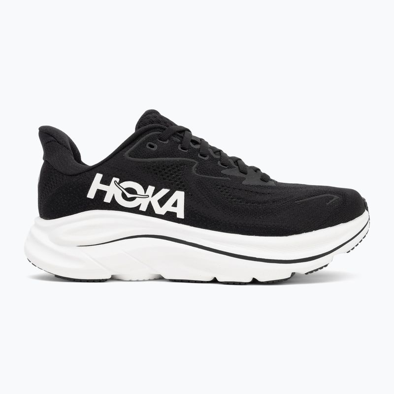 Scarpe da corsa da donna HOKA Clifton 10 Wide nero/bianco 2