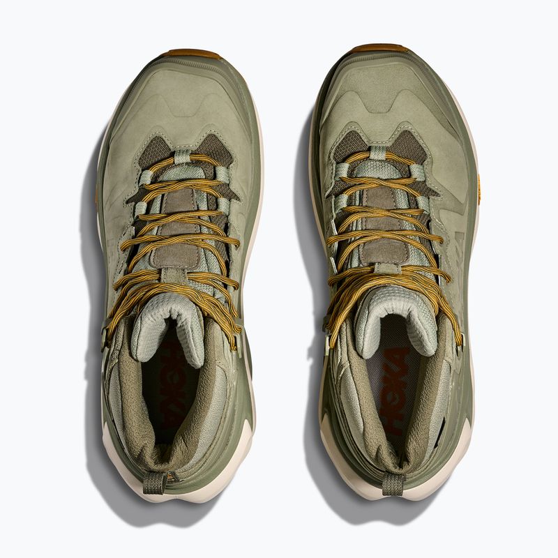 Scarpe da trekking da uomo HOKA Kaha 3 GTX muschio marino/latte di avena 15