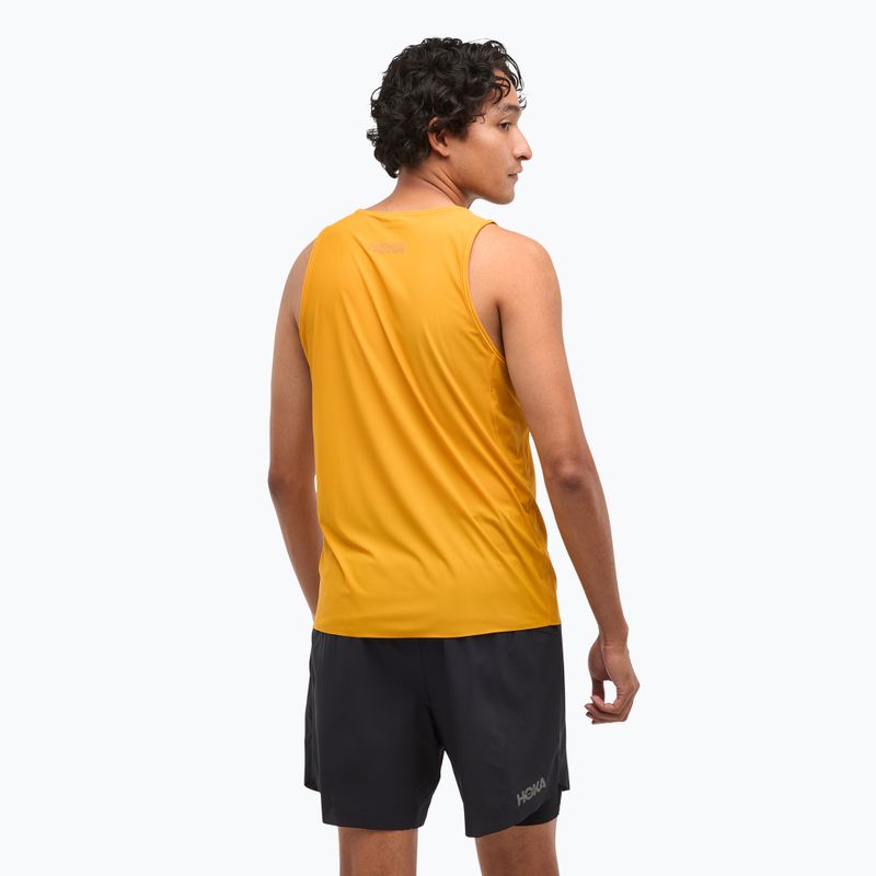 Canotta da corsa da uomo HOKA Airolite Run Tank giallo varsity 3