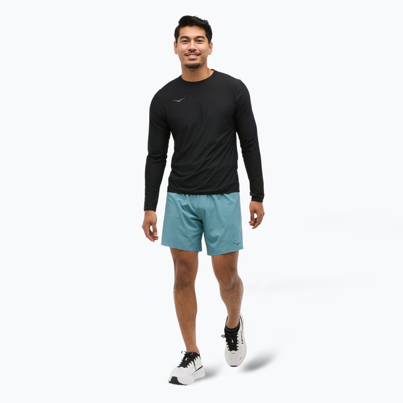 Pantaloncini da corsa HOKA Glide 7'' 2in1 da uomo nountain fog 2