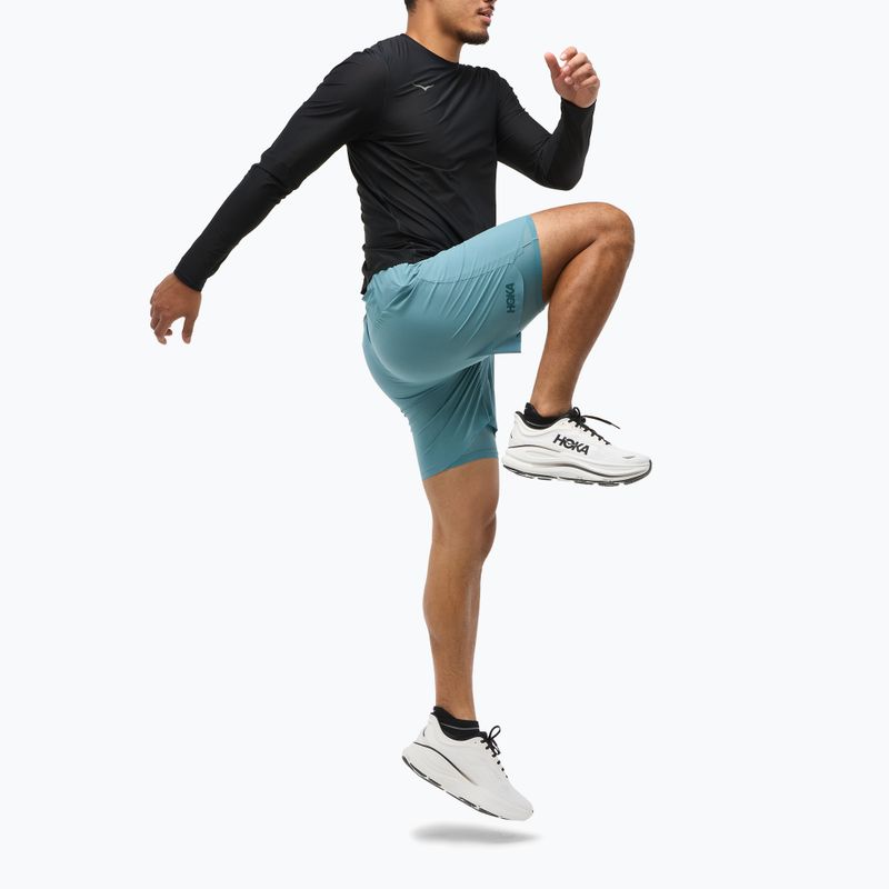 Pantaloncini da corsa HOKA Glide 7'' 2in1 da uomo nountain fog 4