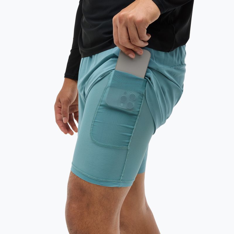 Pantaloncini da corsa HOKA Glide 7'' 2in1 da uomo nountain fog 5