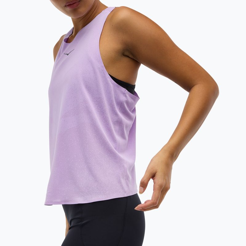 Maglietta da corsa HOKA Race Day Singlet aster a fiori da donna 6