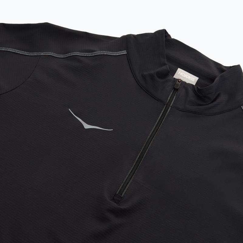 Felpa da running HOKA GlideTech Quarter Zip uomo nero 3