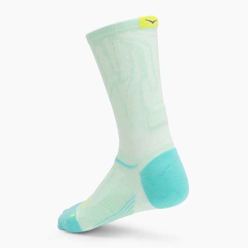 HOKA Clifton Crew Run calzini in fluornite alla menta 2