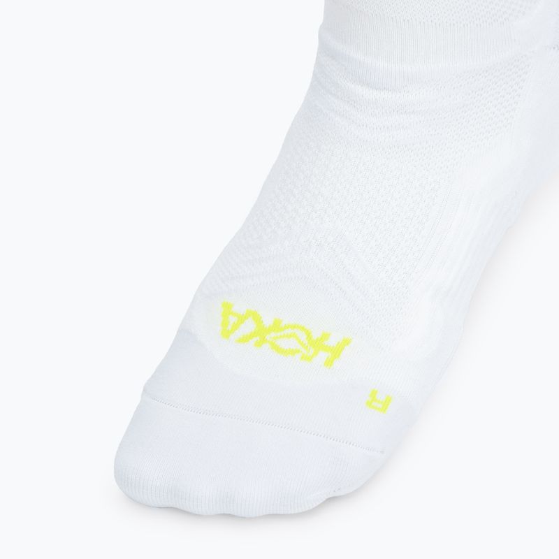HOKA Bondi Quarter Run calzini bianchi 3