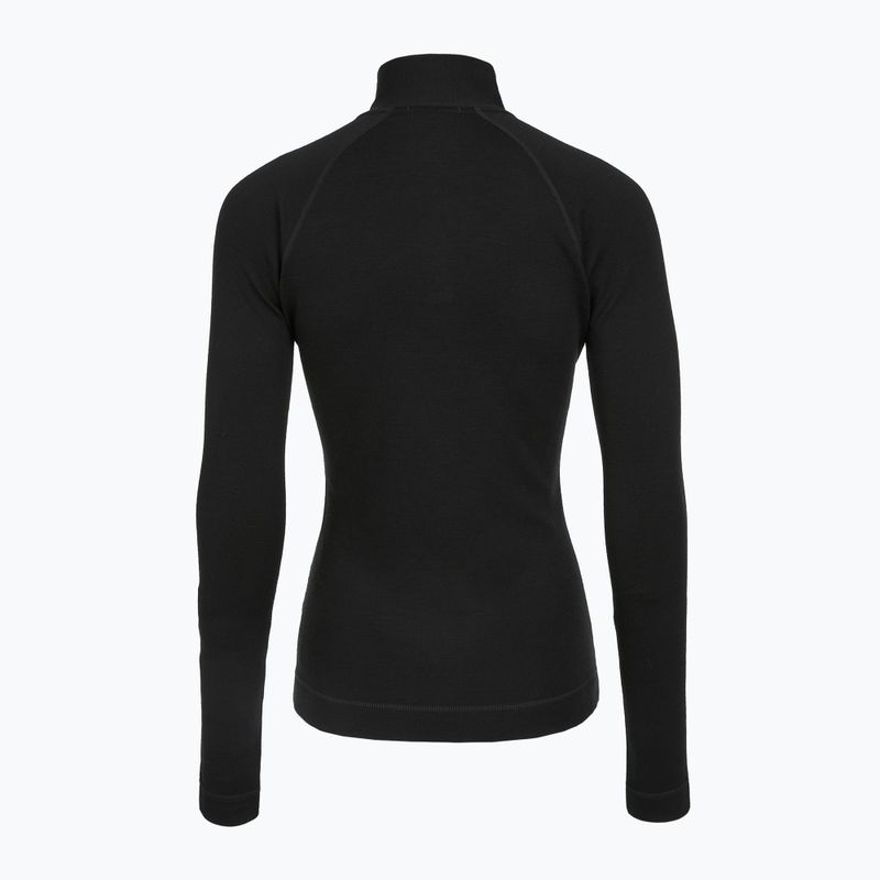 Felpa termica da donna Smartwool Classic Thermal Merino Base Layer 1/4 Zip Boxed nera 2