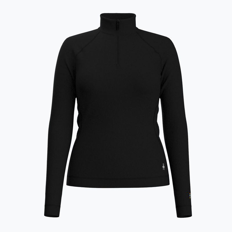 Felpa termica da donna Smartwool Classic Thermal Merino Base Layer 1/4 Zip Boxed nera