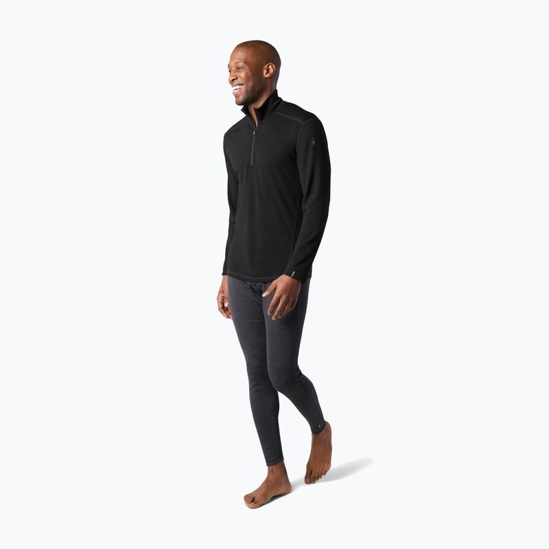 Felpa termica da uomo Smartwool Classic Thermal Merino Base Layer 1/4 Zip Boxed nero 2