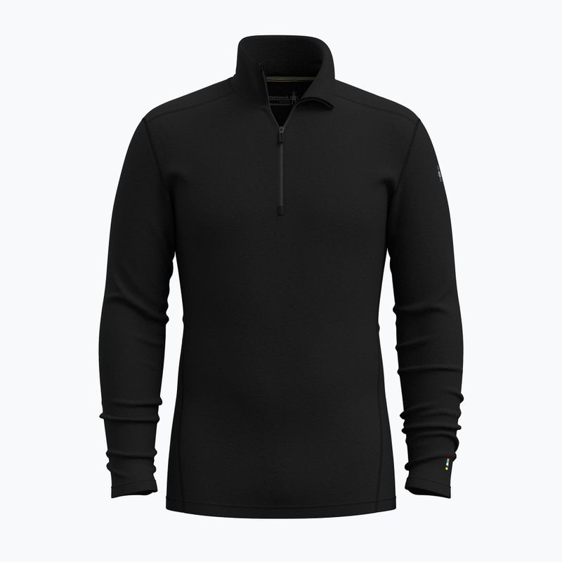 Felpa termica da uomo Smartwool Classic Thermal Merino Base Layer 1/4 Zip Boxed nero 4