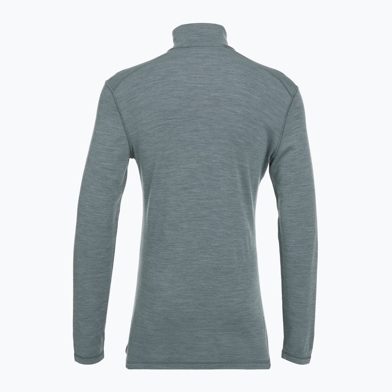 Felpa termica da uomo Smartwool Classic Thermal Merino Base Layer 1/4 Zip Boxed blu peltro h 4