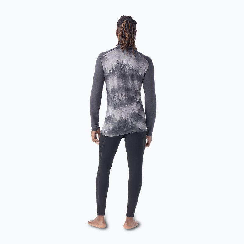 Smartwool Classic Thermal Merino Base Layer Uomo 1/4 Zip Boxed charcoal foggy pines thermal sweatshirt 2