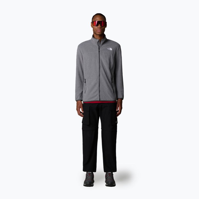 Felpa The North Face 100 Glacier Full Zip da uomo grigio erica media 2