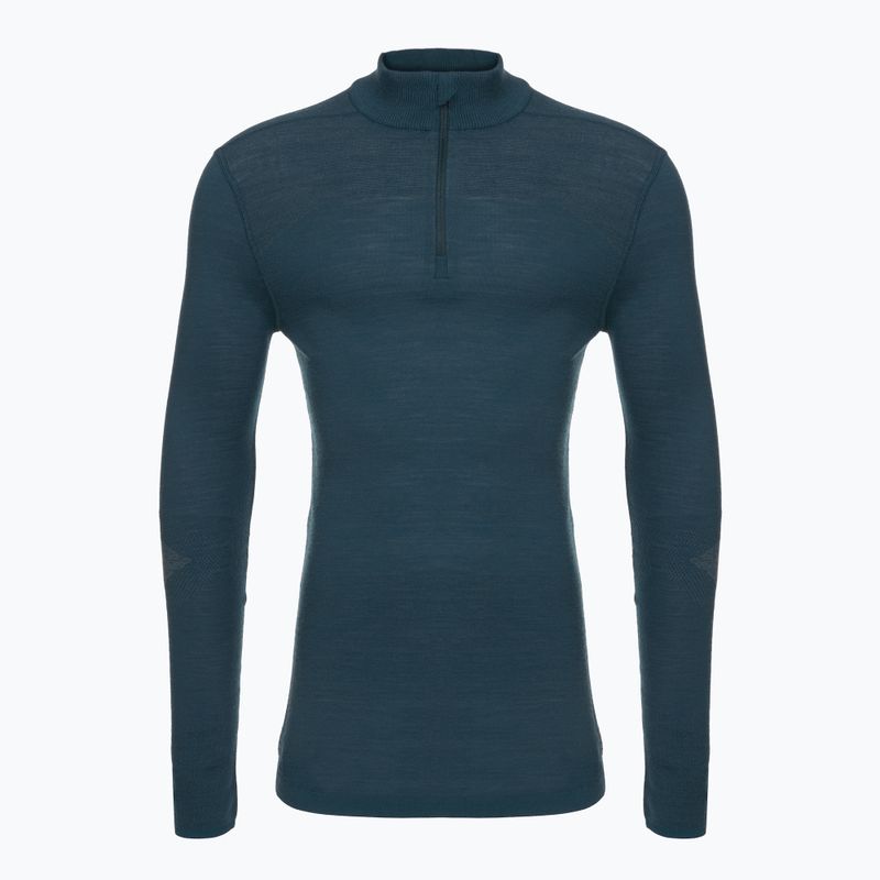 Felpa Smartwool Intraknit Thermal Merino Base Layer 1/4 Zip da uomo, blu twilight 3