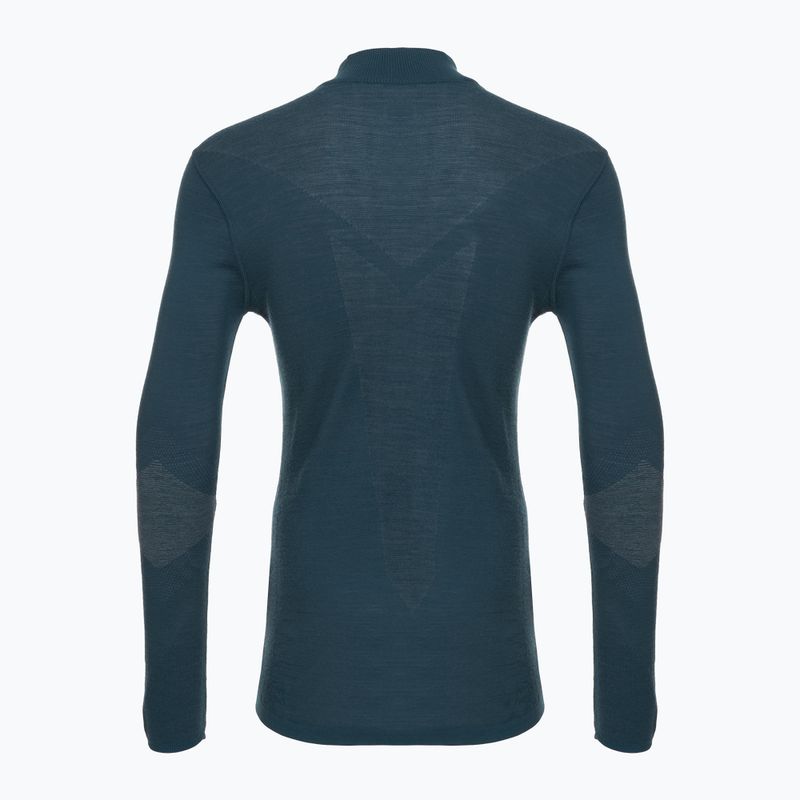 Felpa Smartwool Intraknit Thermal Merino Base Layer 1/4 Zip da uomo, blu twilight 4