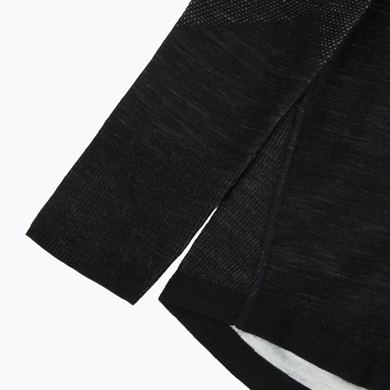 Smartwool Intraknit Thermal Merino Base Layer Uomo 1/4 Zip nero/bianco felpa termica 4