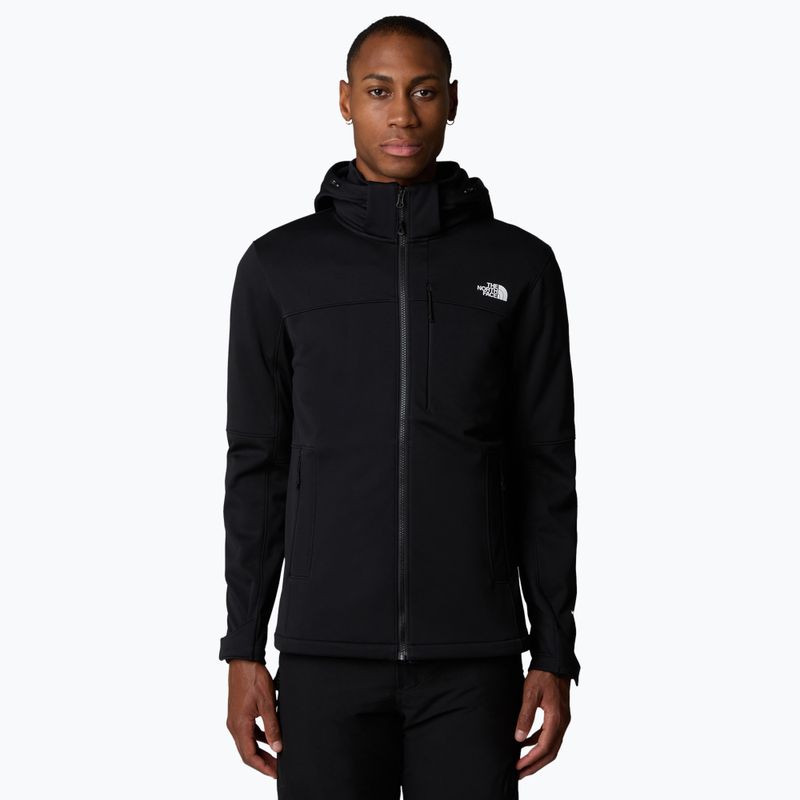 Giacca softshell da uomo The North Face Diablo Softshell Cappuccio staccabile nero/nero/npf