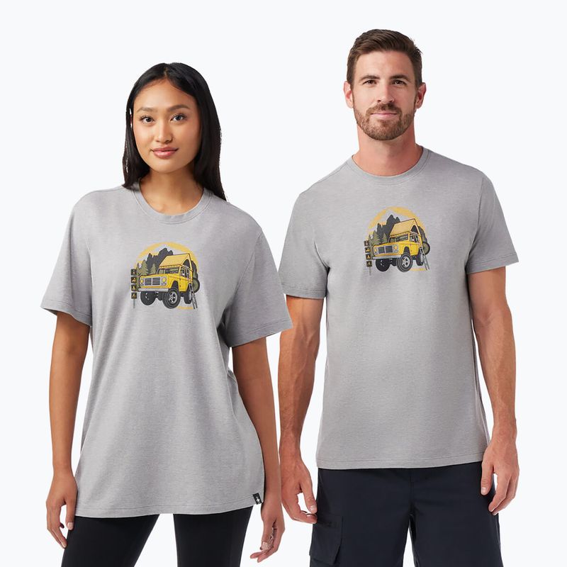 Smartwool Long Weekend Graphic Tee - camicia da trekking in erica grigio chiaro 2