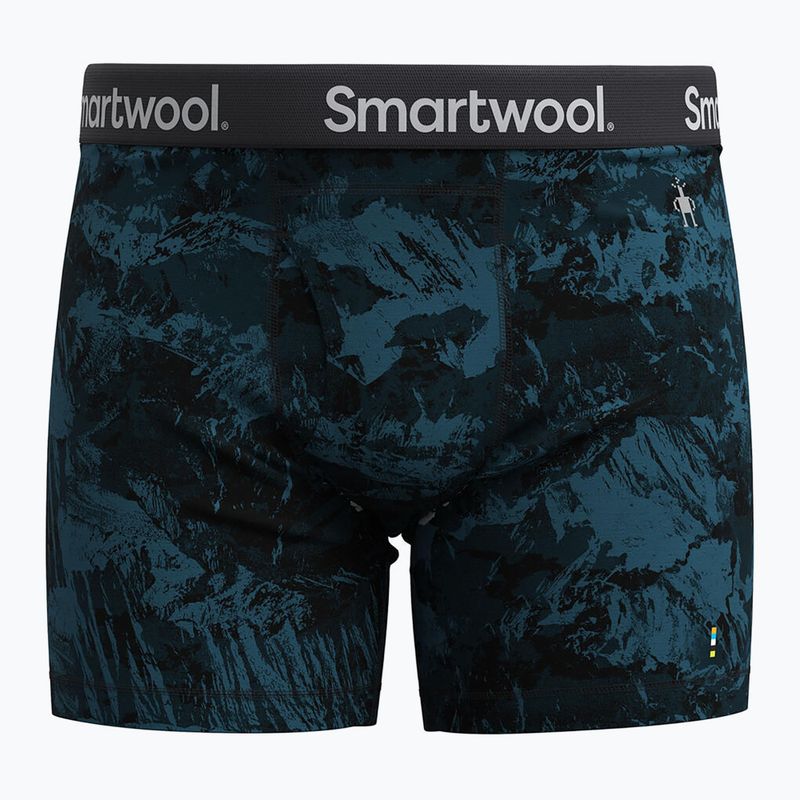 Boxer da uomo Smartwool Merino Print Brief twilight blue mountain thermal boxers