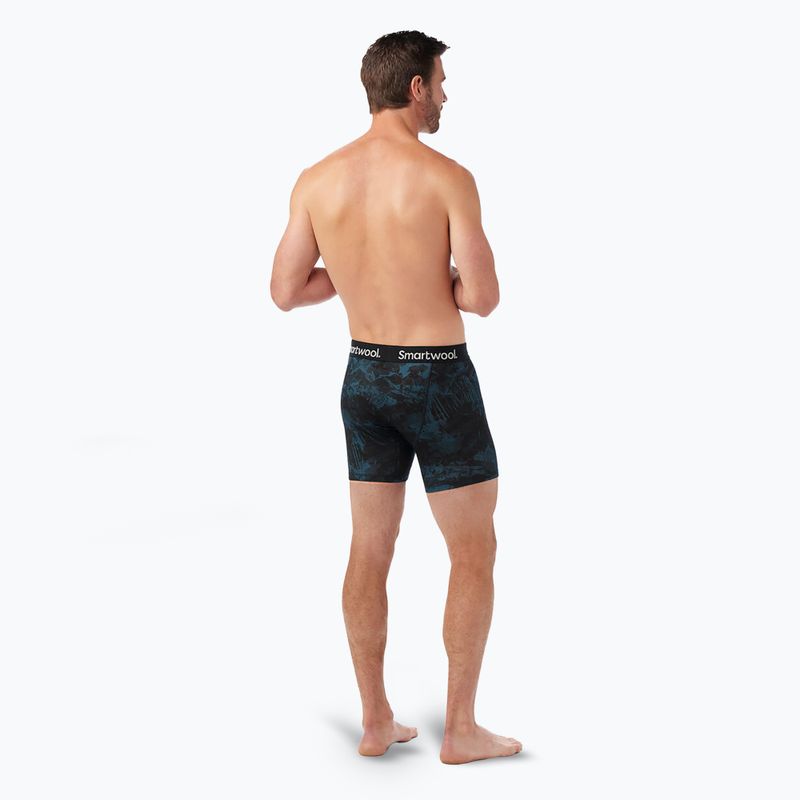 Boxer da uomo Smartwool Merino Print Brief twilight blue mountain thermal boxers 3