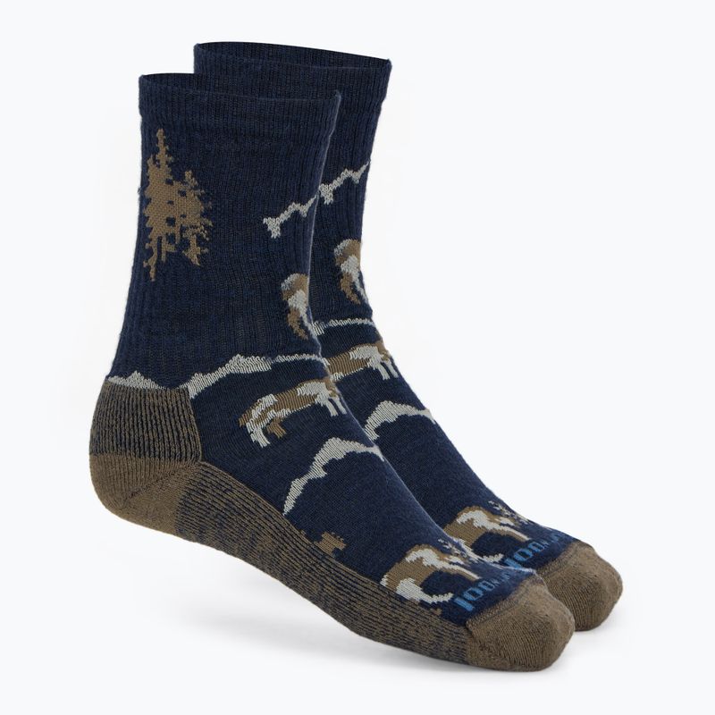 Calzini Smartwool Everyday Horns Clash Crew, colore blu intenso