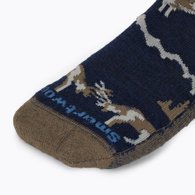Calzini Smartwool Everyday Horns Clash Crew, colore blu intenso 4
