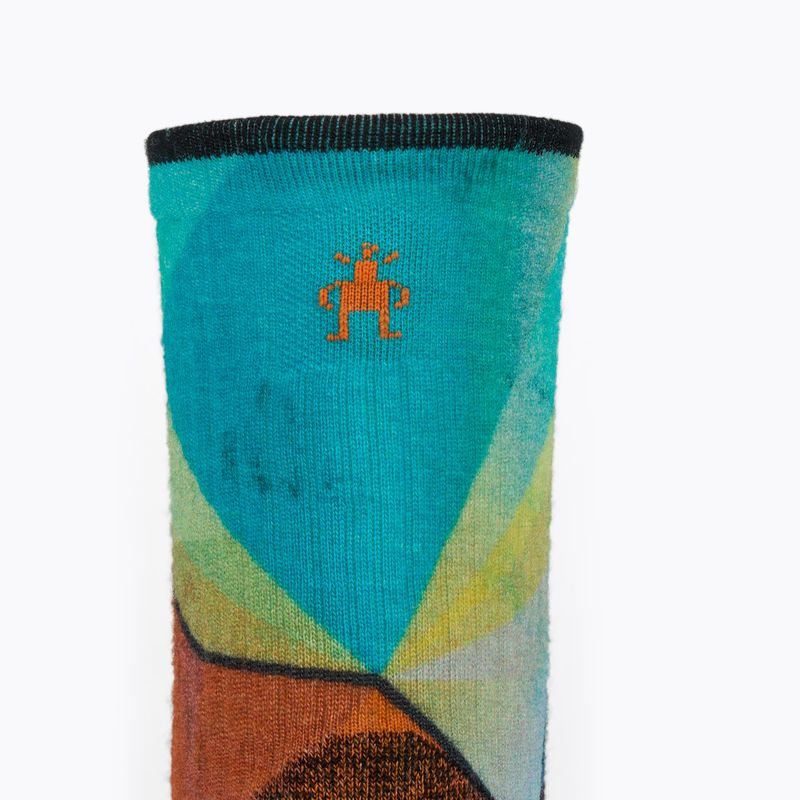 Calze Smartwool da donna Hike Targeted Cushion Mountain Prism Print Crew arancio ruggine 3