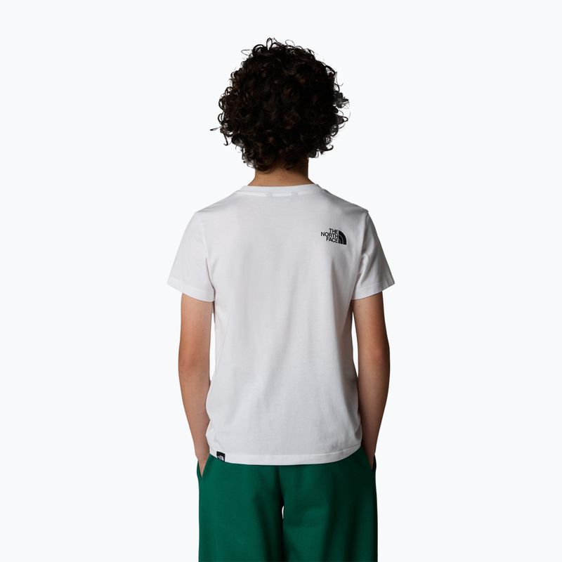Maglietta The North Face Teen Simple Dome Tee bianca per bambini 3