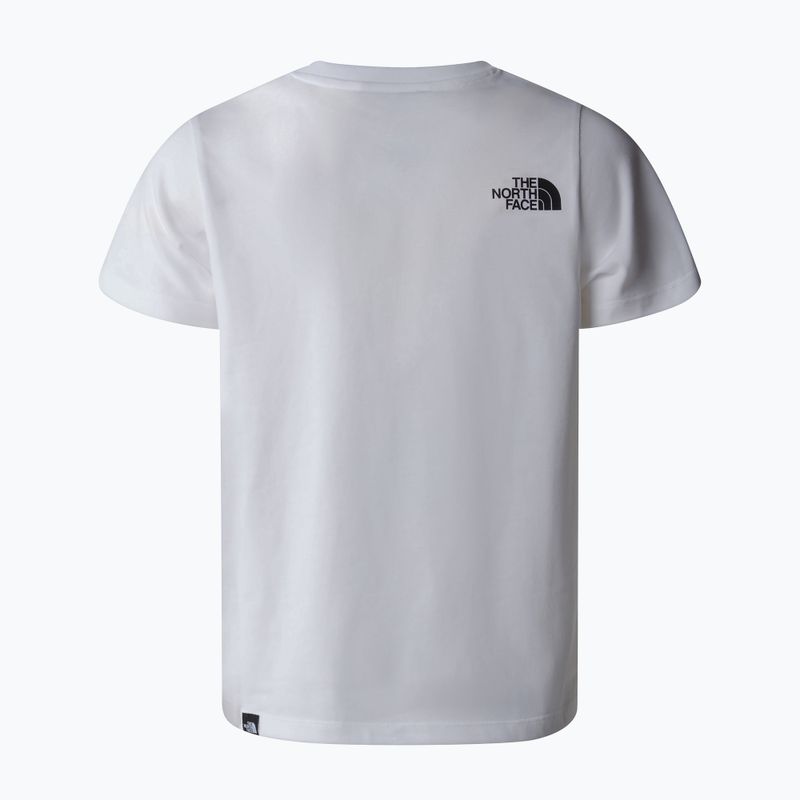 Maglietta The North Face Teen Simple Dome Tee bianca per bambini 5