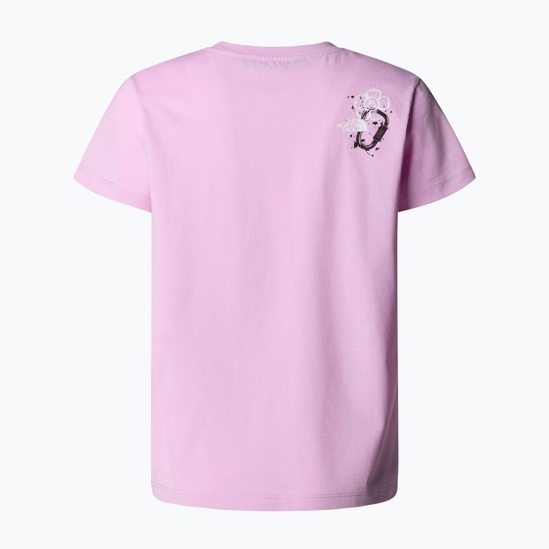 Maglietta da bambino The North Face Graphic Relaxed Tee cyber pink 2