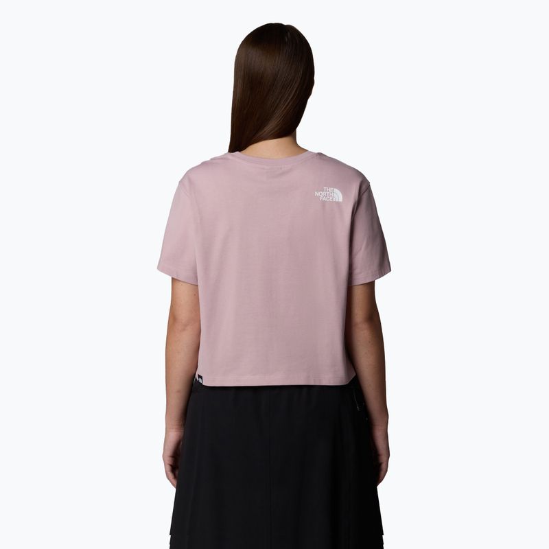Maglietta da donna The North Face Simple Dome Cropped Slim Tee rosa metallizzato 3