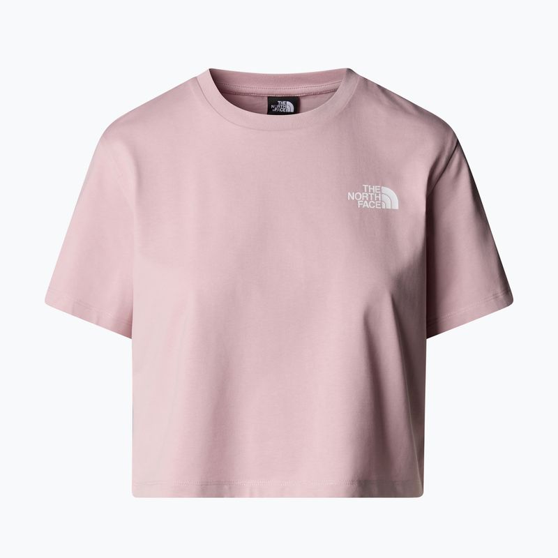 Maglietta da donna The North Face Simple Dome Cropped Slim Tee rosa metallizzato 4