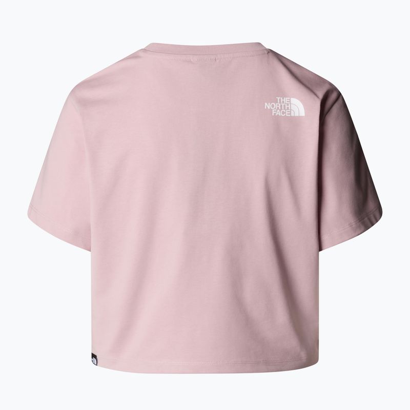 Maglietta da donna The North Face Simple Dome Cropped Slim Tee rosa metallizzato 5